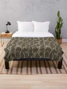 Everything Bottom Lands Camo Throw Blanket - Velveteen Plush 100% Polyester Fleece Blanket 50x60" for Everyday Comfort & Cozy Home Decor