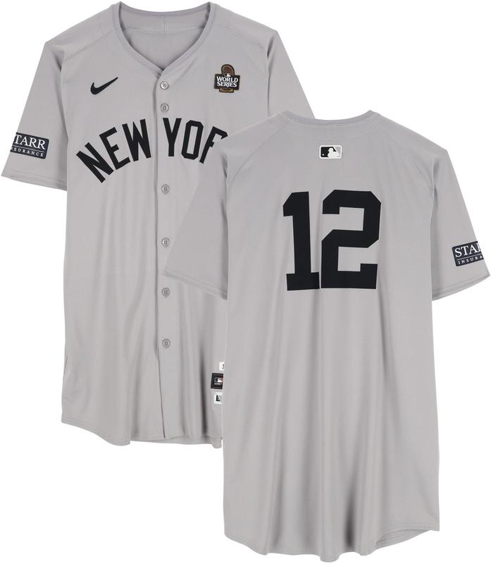 Trent Grisham New York Yankees Player-Worn #12 Gray Jersey vs. Los Angeles Dodgers on October 25, 2024 - Fanatics Authentic Certified