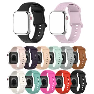 Engraved Silicone Strap For Apple Watch 11-10 46mm 42mm 45mm 41mm 44mm 40mm Ultra 3/2 49mm  Carved Butterfly Women's Band iWatch 9 8 7 6 5 SE3
