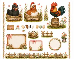 Highland Sweethearts™ Barnyard Friends Planner Sheet