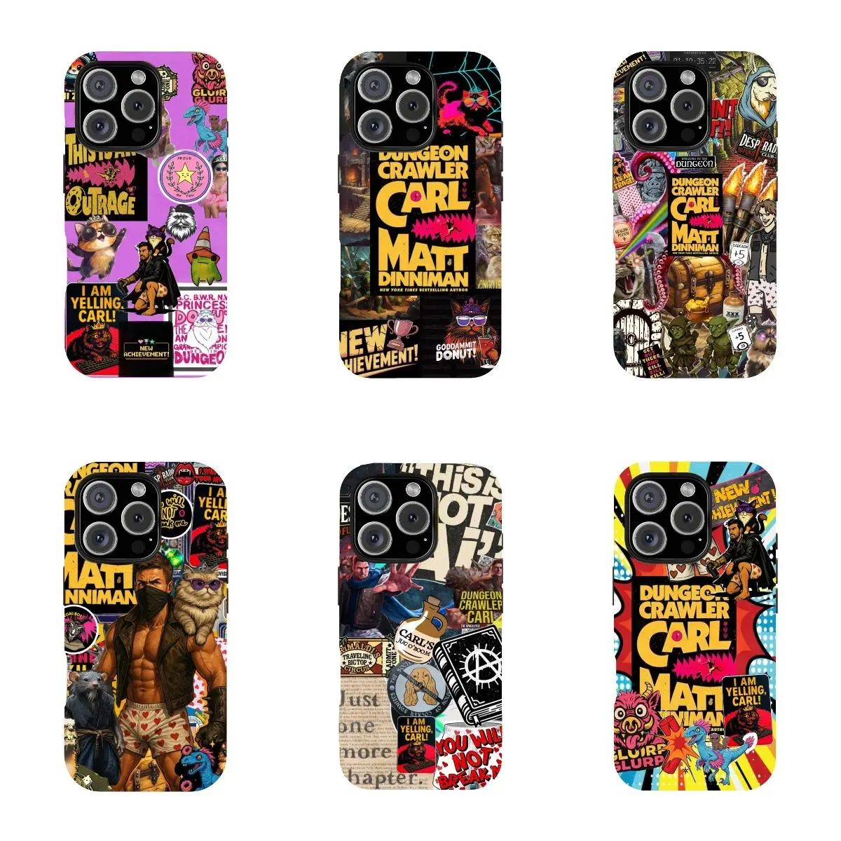 Dungeon Crawler Carl Anime Aesthetic Creative Cover - Dual-Layer iPhone Phone Case, Fits iPhone Models, Fashion Phone Accessory, Gift-Ready Item for Her