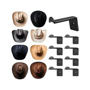 2.8” Hat Hooks for Wall – 8-Pack Cowboy & Baseball Cap Rack with Strong Adhesive for Entryway, Closet & Western Room Decor