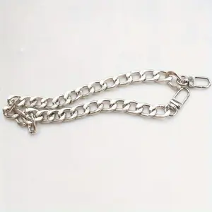 60cm Long 13.5mm Wide Thick Flat Aluminum Chain Strap, Metal Chain Buckle, Box Bag Hardware Accessories, Durable and Stylish