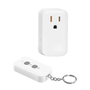 L-PSP006  Remote Control Outlet Plug Wireless On Off Power Switch, Wireless Remote Light Switch for Lamp, Light, Fan, Programmable, Compact, 100ft RF Range, FCC Listed, Battery Included W02RC1106