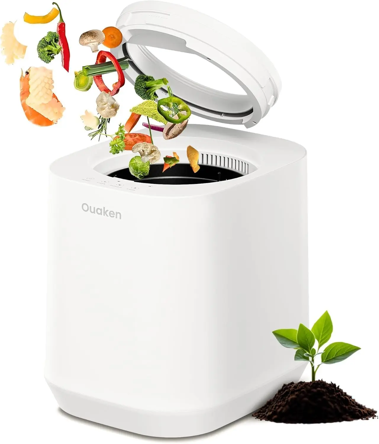4L Electric Composter for Kitchen, Smart Countertop Compost Bin