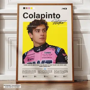Franco Colapinto Poster, Colapinto Alpine, Alpine Racing Print, Motorsport Grand Prix Decor, Car Racing Artwork, Colapinto Alpine