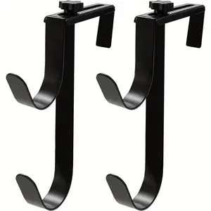 Adjustable Pool Pole Hanger, 2 Counts Pool Fence Hooks for Pool Poles, Fence Hooks for Pool Hose Pool Skimmer Accessories