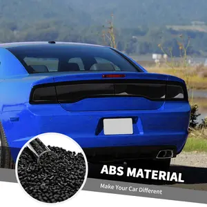 Custom Headlight & Tail Light Lamp Cover Trim Kit for Dodge Charger 2011-2014, Blackened ABS Material Car Exterior Accessories,summervibes Vehicle