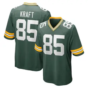 Green Bay Kraft 85 Green/White/Navy Football Player Game Jerseys, Sports Stitched T-shirts Top for Men Women Youth Boys Girls