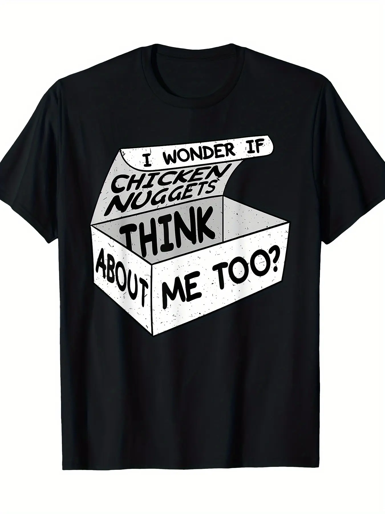 A Men'S T-Shirt Featuring a Chicken Nugget Design,
