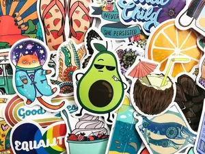 100 Cool Mixed Colors Sticker Lot Fun Pack Skateboard Laptop Car Decals
