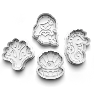 Mermaid cutter and stamp 2"