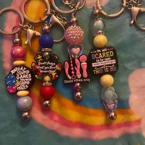 Long beaded keychains