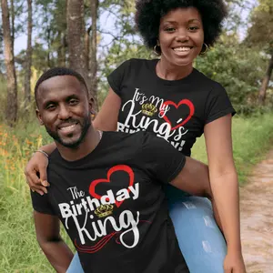 The Birthday King shirt - It's My King's Birthday Couple's Shirt Set