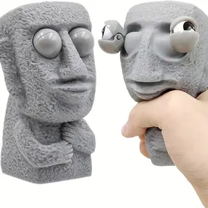 Random Color Rockman Stone Stress Relief Toy, Slow Bounce Stone for Men, Perfect Party Gift, Office Gift, Christmas Gift, Stress Relief Fidget, Stress Relief Sculptures