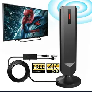 Smart Indoor TV Antenna 2026, Digital 360° Long Distance 4K HD, Suitable for 1080P Tvs, Easy Installation, No Cable Needed