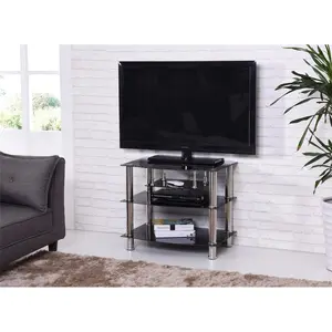 Four Shelf Glass TV Stand with Mount