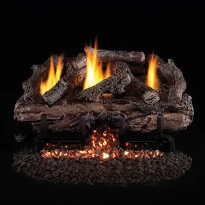 212 MAIN CHAS-30 30 in. G10 Series Hand-Painted Ceramic Charred Aged Split Vent-Free Gas Log Set, Ceramic Logs