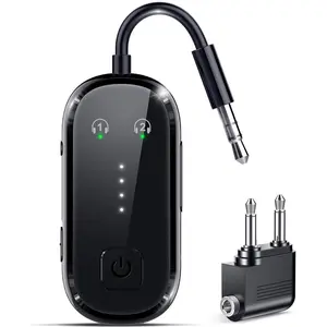2026 Upgraded Pro  6.0 Transmitter Receiver| Adapter for TV/Airplane/Gym to  Headphones/ Airpods,Dual Link & Low Latency, Adapter for / Stereo