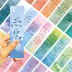 Bible Verse Bookmark, 30pcs/set Inspirational Scripture Christian Book Marker, Religious Motivational Encouragement Flower Page Clips
