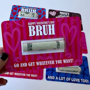 Valentine's Day Funny cash gift, for teen, money holder , bruh, boy or girl, monetary