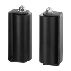 VEVOR Sliding Gate Kit,  6” Rolling Gate Hardware Kit C-type Bracket, Heavy Duty Sliding Gate Rollers for Connect Tracks Door Frames,Sliding Gate Guide Roller for Sliding Gates and Rolling Door,Black