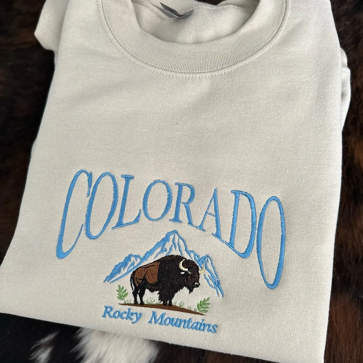 Colorado State Bison Embroidered Sweater