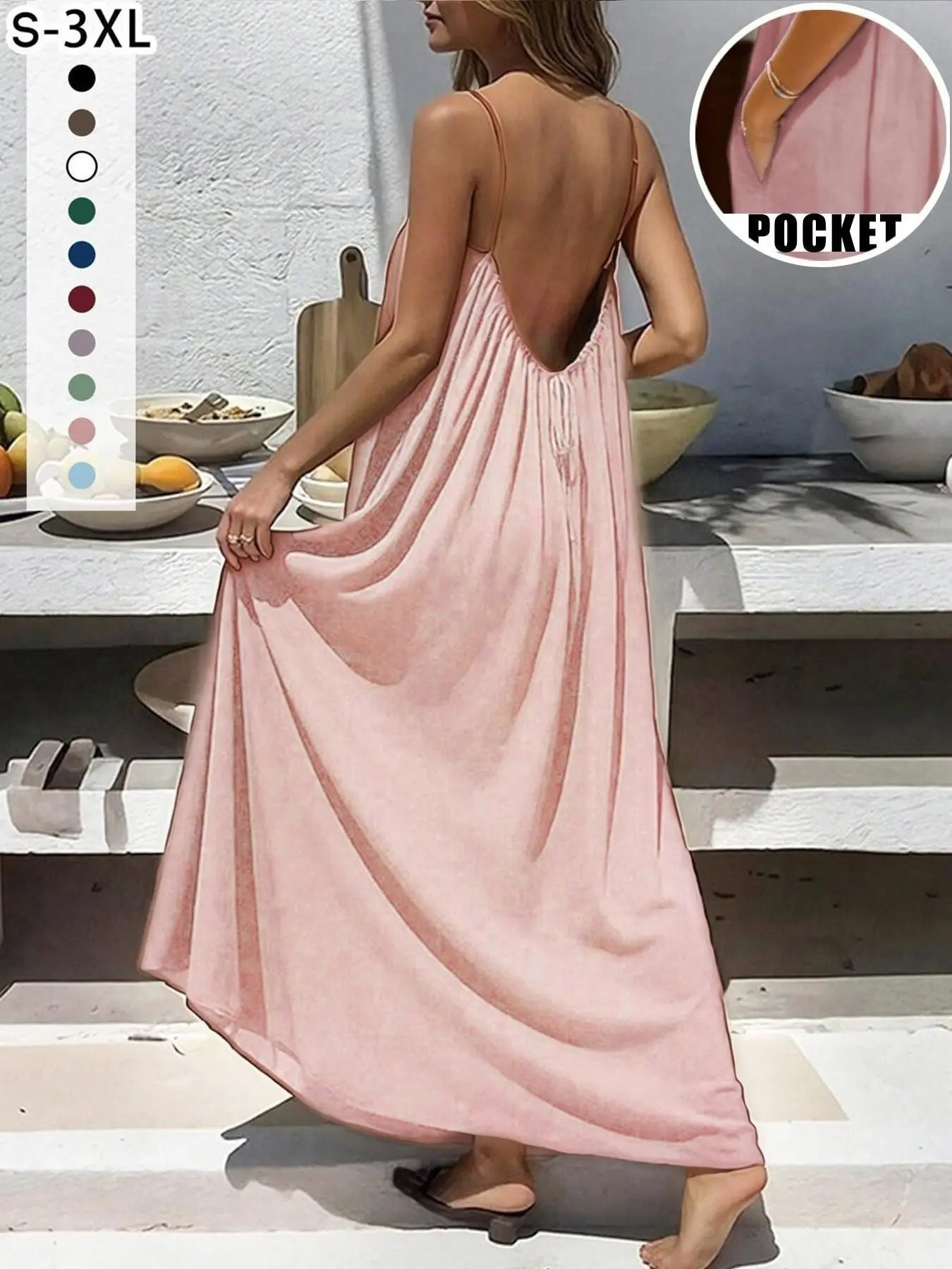 New Women's Backless Cami Dress, Loose-Fit Homewear, Sexy Sleepwear, Beach Cover-Up, Multiple Colors & Sizes Available - TikTok Shop New Women's Backless Cami Dress, Loose-Fit Homewear, Sexy Sleepwear, Beach Cover-Up, Multiple Colors & Sizes Available - TikTok Shop