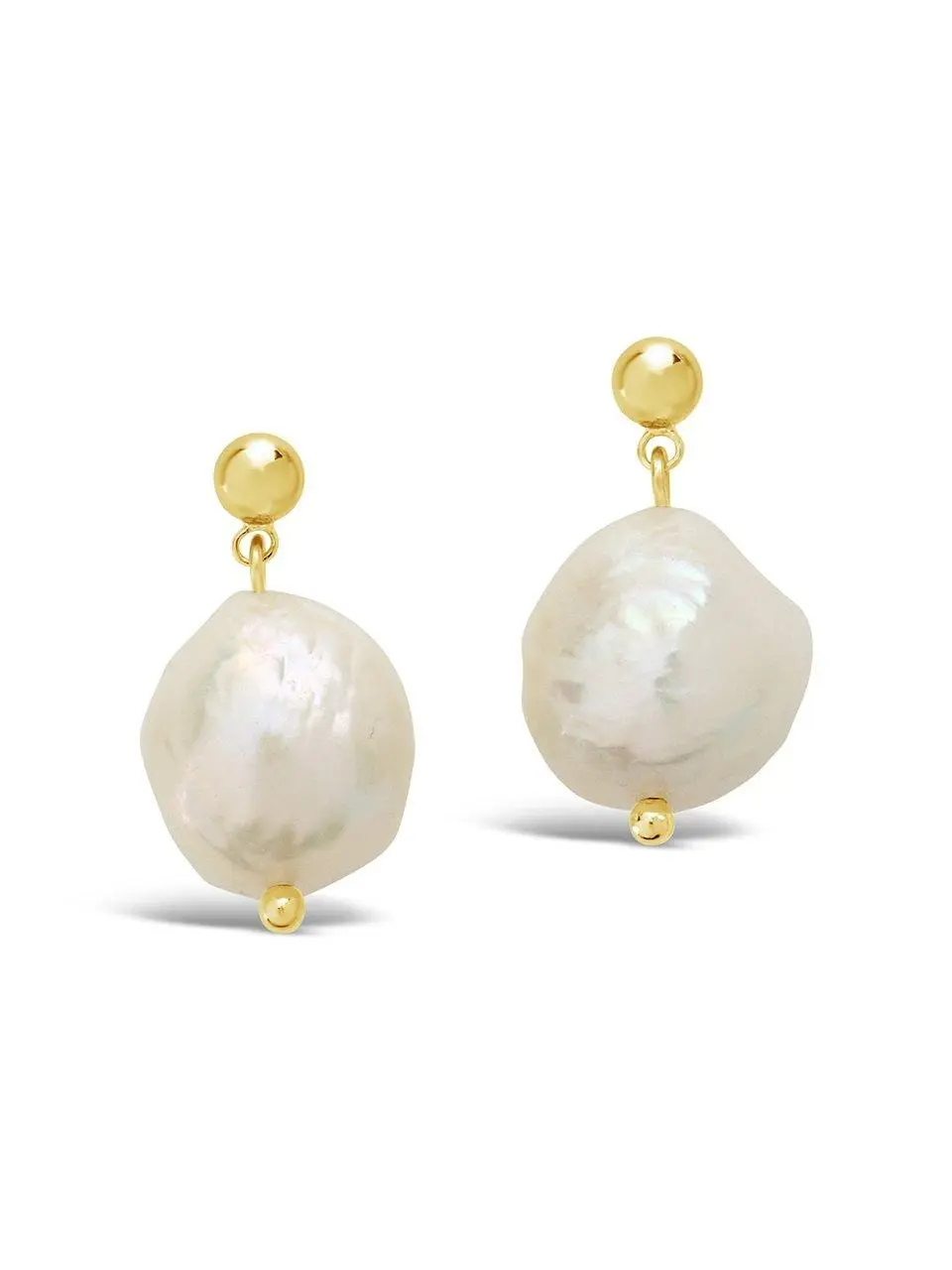 Large Baroque Pearl Drop Studs