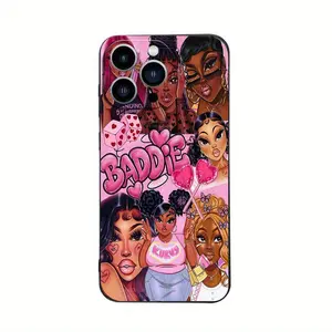 Trendy Pastel Cartoon Character Phone Case, Compatible with iPhone 17 16 15 14 13 12 11 Pro Max Plus