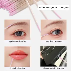 200-Piece Pack of Pointed Cotton Swabs -Pink, Double-Ended Precision Micro-SculptingSwabs; Doubles as a Nail Polish Remover Pen,Makeup Touch-Up Tool, and Disposable BeautyApplicator.