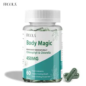FRCOLA-body odor,- Body Odor Remover, Promotes gastrointestinal digestion，Fresh breath，detoxing ,vegan| Dietary| Beauty body magic chlorophyll capsule Edible Fitness Supplement Vitamin Healthcare