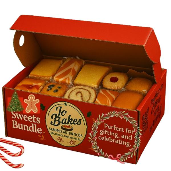 Jo Bakes Pastry Variety Box – 20 Individually Wrapped Pastries, Cake Slices, Sponge Cake, Guava & Coconut and More!