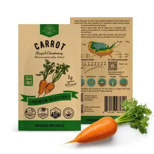 Organo Republic Carrot Royal Chantenay Seeds Pack 1G - 850 Non-GMO Heirloom Seeds for Home Garden Indoor & Outdoor Gardening High-Quality Premium Selection
