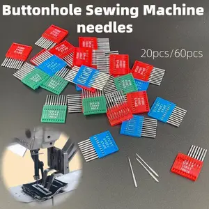 Dpx5 Sewing Machine Needles 20/60 Pieces, Sizes 90/14, 100/16, 110/18, 125/20, Suitable for Bartack Dual Needle Machines
