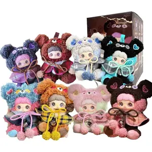 【Buy 3, Get 1 Free】Maymei Tiny Bear Cookie Series Mini Blind Box 1PC(1 of 9 Possible Styles) Cute Keychain Figures Collectible Toys Birthday Gifts (1Pcs Blind Box)