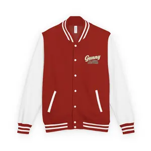 Men's Letterman Jacket - Gunny Classic Customs Design, Casual Long-Sleeve Outerwear Coats, Premium Cotton-Polyester Fabric with Prints