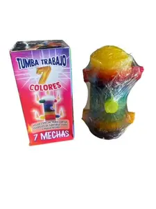 VELA Candle 7 Potencia 7 Powers 7 Mecha 7 wick Santeria Spells Egun Osha Palo Santo