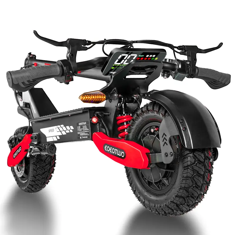 EOEOTWO All Terrain Resilience Dual Motor Aluminum Alloy Adult Motorized Scooter,  28MPH, 20/40Mi Range, 3-Sec Folding, 330LBs Load, Dual Shock Absorption, 48v23ah, 4ft11in-6ft9in Heights, 12 Months, Outdoor Stuff for Adults,outdoorfun