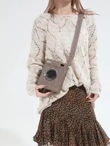 Unique Personality Camera Bag, New Fashion Creative Small Square Bag, Simple Chain High-End Crossbody Bag, Ideal for Commuting, Travel, Shopping