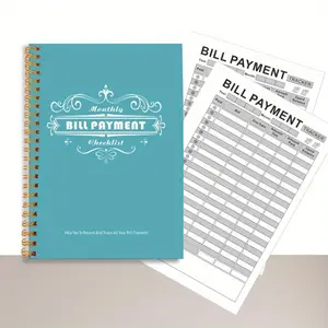Monthly Bill Payment Tracking Planner, 1 Count 50 Sheets Financial Organizer Notebook with Checklists, Payment Records Notebook, Finance Checklist Organizer