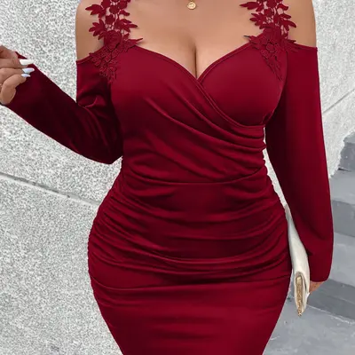 Cute Affordable Long Sleeve Plus Size Homecoming Dresses