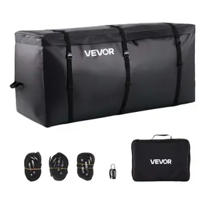 Fathersdaygift VEVOR Hitch Cargo Carrier Bag, Waterproof 840D PVC, 60.24x 24.02x 35.94 in (30 Cubic Feet), Heavy Duty Cargo Bag for Truck Bed Storage with Reinforced Straps, Suitable for Car SUV Vans Hitch Basketdealsforyoudays