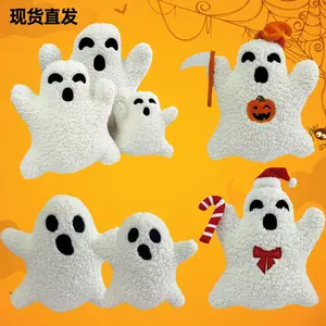New white ghost throw pillow plush toy Halloween home throw pillow cushion decoration holiday gift