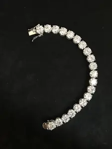 M2-9126 Iced Out Tennis Bracelet | Full Round Cut CZ Diamond Hip Hop Wrist Chain outdoorfun