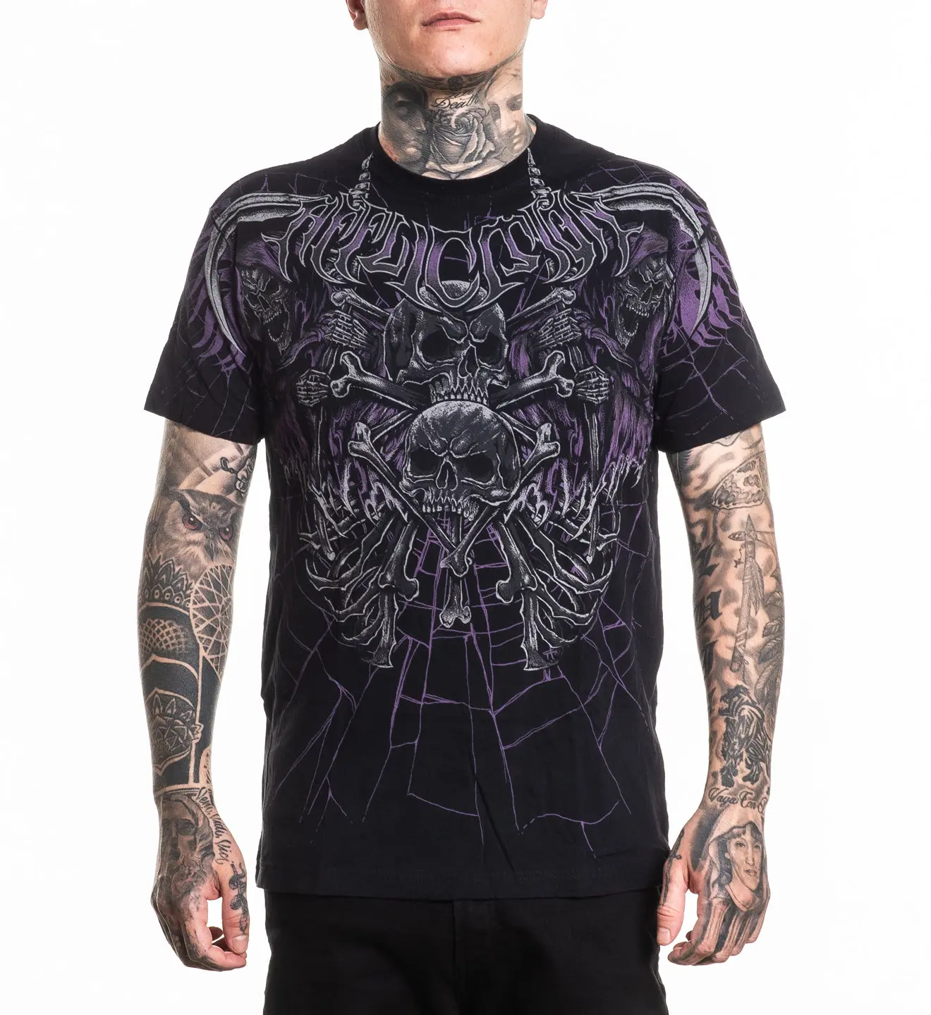 Affliction Men's T-shirt Darkness Falls Affliction Men's T-shirt Darkness Falls