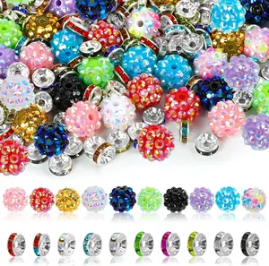 250 Pcs Beads for Pens, Focal Beads for Beadable Pens, Rhinestone Bead, Spacer Bead for Bracelets
