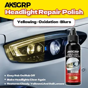 Car Headlight Restoration Fluid, Stain Removal, No Polishing Required, Foggy Motorcycle Light Cleaner, Multiple Specifications Available