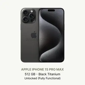 Refurbished Apple iPhone 15 Pro Max Black Titanium 512GB Unlocked Excellent Condition