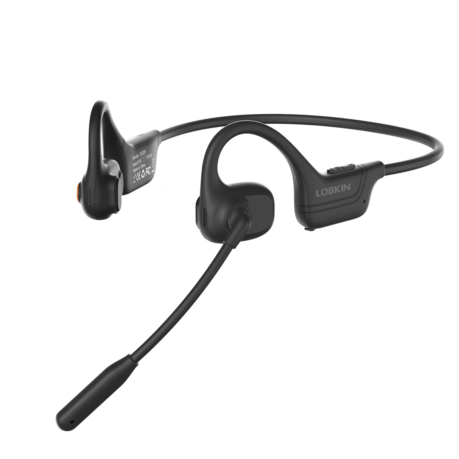 LOBKIN Open-Ear Bone Conduction Bluetooth Headphones - Audio Electronic Device with DSP Noise-Cancelling Mic, Multipoint Connection, 10-Hour Playtime, Fast Charging Batteries for Work, Truck Driving